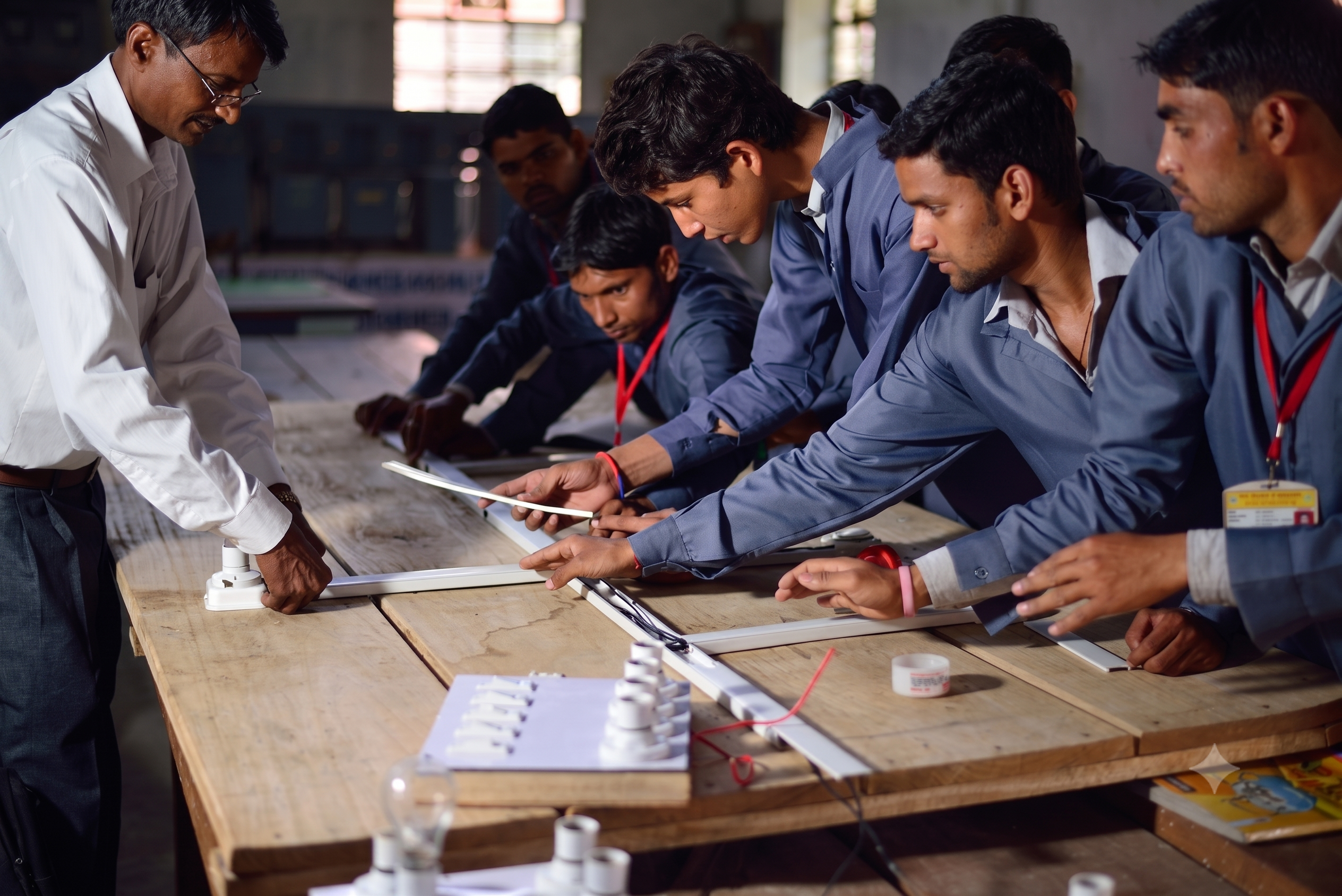 Students participating in a skill development workshop